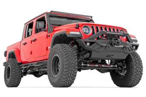 Rough Country - 10645A | Rough Country Front Winch Bumper With Black Series 2" LED Cubes & 20" Single Row LED Light Bar For Jeep Gladiator JT / Wrangler 4xe, JK & JL | 2007-2023 | No Winch - Image 3