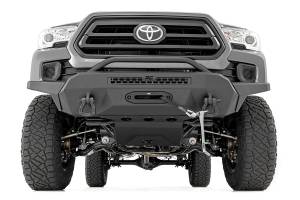 Rough Country - 10716 | Rough Country Front Bumper For Toyota Tacoma 4WD | 2016-2023 | No Lights, With PRO9500S Winch | Synthetic Rope Only - Image 3