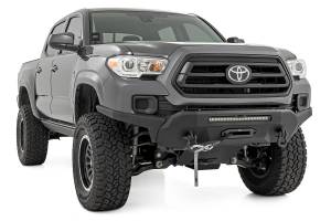 Rough Country - 10716 | Rough Country Front Bumper For Toyota Tacoma 4WD | 2016-2023 | No Lights, With PRO9500S Winch | Synthetic Rope Only - Image 5