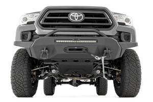 Rough Country - 10719 | Rough Country Front Bumper For Toyota Tacoma 4WD | 2016-2023 | Black Series Light Bar, Winch Mount Only - Image 2