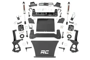 22970 | Rough Country 6 Inch Lift Kit For GMC Sierra 1500 2/4WD | 2019-2024 | 4.3L, 5.3L, 6.2L Engine; Factory Multi-leaf Spring, Strut Spacers With Rear V2 Shocks