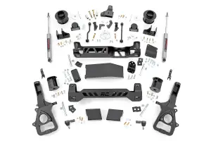 33830A | Rough Country 5 Inch Lift Kit For Ram 1500 4WD | 2019-2023 | Without 22" Factory Wheels, Front Strut Spacers, Rear N3 Shocks