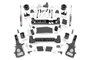 34430A | Rough Country 5 Inch Lift Kit For Ram 1500 4WD | 2019-2023 | With 22" Factory Wheels, Front Strut Spacers, Rear N3 Shocks