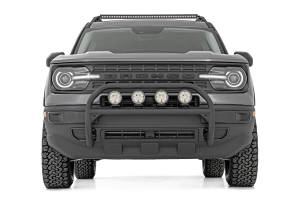 Rough Country - 51044 | Rough Country Nudge Bar For Ford Bronco Sport 4WD | 2021-2023 | Chrome Series 4" Round LED Lights - Image 2