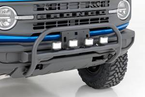 Rough Country - 51047 | Rough Country Nudge Bar For Ford Bronco 4WD | 2021-2023 | Black Series 20 Inch Single Row With White DRL LED Light Bar - Image 2