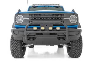 Rough Country - 51047 | Rough Country Nudge Bar For Ford Bronco 4WD | 2021-2023 | Black Series 20 Inch Single Row With White DRL LED Light Bar - Image 3