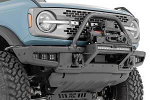 Rough Country - 51067 | Rough Country High Winch Mount For Factory Modular Bumper Ford Bronco 4WD | 2021-2023 | Winch Mount Only, Black Series Light Bar - Image 2