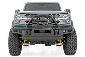 Rough Country - 51067 | Rough Country High Winch Mount For Factory Modular Bumper Ford Bronco 4WD | 2021-2023 | Winch Mount Only, Black Series Light Bar - Image 5