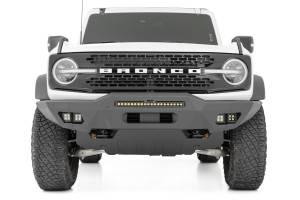 Rough Country - 51074 | Rough Country Full Width Front Bumper For Ford Bronco 4WD | 2021-2023 | 20" Black Series White DRL, Black Series White DRL Cubes - Image 3