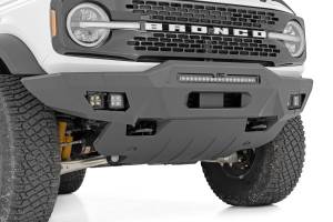 Rough Country - 51074 | Rough Country Full Width Front Bumper For Ford Bronco 4WD | 2021-2023 | 20" Black Series White DRL, Black Series White DRL Cubes - Image 6