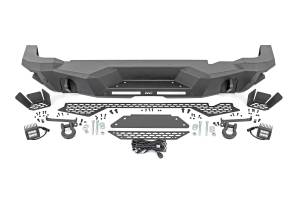 Rough Country - 51092 | Rough Country Rear Steel Bumper For Ford Bronco 4WD | 2021-2023 | With 6" Slim Line, Black Series Spot Cubes - Image 2