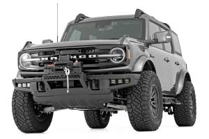 Rough Country - 51099 | Rough Country High Winch Mount For Factory Modular Bumper Ford Bronco 4WD | 2021-2023 | With PRO12000S Winch, Black Series With White DRL Light Bar - Image 6