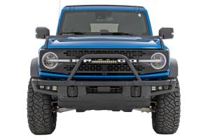 Rough Country - 51116 | Rough Country OE Modular Bumper Safari Bar Kit For Ford Bronco | 2021-2023 | 12 Inch Single Row Black Series Light Bar - Image 2