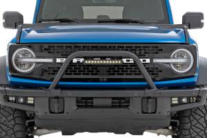 Rough Country - 51116 | Rough Country OE Modular Bumper Safari Bar Kit For Ford Bronco | 2021-2023 | 12 Inch Single Row Black Series Light Bar - Image 3