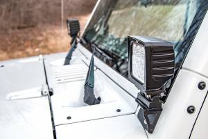 Rough Country - 6004 | Jeep Lower Windshield Light Mounts (07-18 Wrangler JK) - Image 5