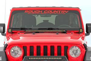 Rough Country - 70052DRL | Rough Country 2 Inch LED Light Cube & Lower Windshield Kit For Jeep Gladiator JT (2020-2022) / Wrangler 4xe (2021-2023) / Wrangler JL (2018-2023) | Black Series With White DRL - Image 4