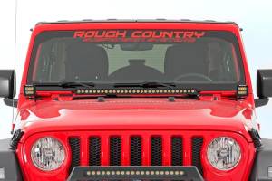 Rough Country - 70053 | Rough Country 30 Inch LED Light Bar Hood Kit For Jeep Gladiator JT (2020-2022) / Wrangler 4xe (2021-2023) / Wrangler JL (2018-2023) | Chrome Series Light - Image 3