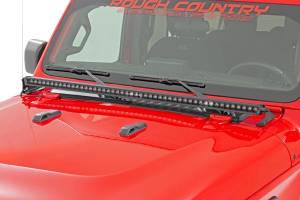 Rough Country - 70057 | Rough Country 50 Inch LED Hood Kit Jeep Gladiator JT / Wrangler JL | 2018-2023 | Black Series - Image 2