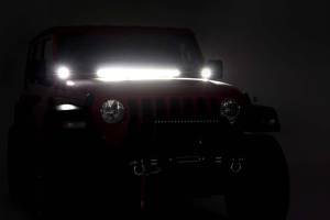 Rough Country - 70061 | Rough Country 2 Inch LED Cube Cowl Easy Mount Light Kit For Jeep Gladiator JT / Wrangler 4xe / Wrangler JL | 2018-2023 | Black Series With White DRL - Image 4