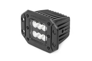 Rough Country - 70113BL | 2-inch Square Flush Mount Cree LED Lights - (Pair | Black Series, Flood Beam) - Image 2