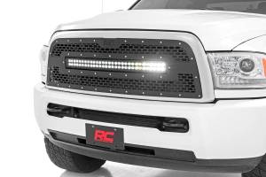 Rough Country - 70152 | Dodge Mesh Grille w/30in Dual Row Black Series LED (13-18 Ram 2500/3500) - Image 3