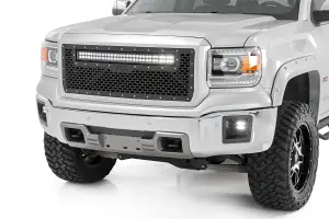 Rough Country - 70190 | GMC Mesh Grille w/30in Dual Row Black Series LED (14-15 Sierra 1500) - Image 2