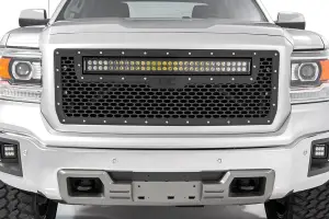Rough Country - 70190 | GMC Mesh Grille w/30in Dual Row Black Series LED (14-15 Sierra 1500) - Image 3