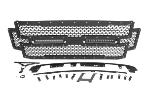 70216 | Ford Mesh Grille w/ Dual 12in Black-Series LEDs (17-19 Super Duty)