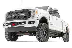 Rough Country - 70216 | Ford Mesh Grille w/ Dual 12in Black-Series LEDs (17-19 Super Duty) - Image 4