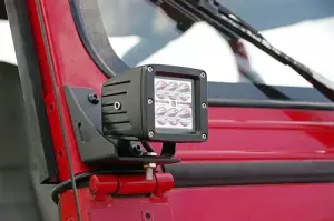 Rough Country - 70510 | Jeep Lower Windshield Light Mounts (87-95 YJ Wrangler) - Image 3