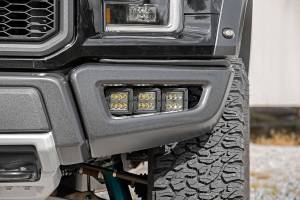 Rough Country - 70700 | Ford Triple LED Fog Light Kit | Black Series (17-19 F-150 Raptor) - Image 2