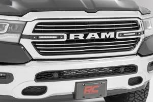 Rough Country - 70784 | Rough Country Dual 6 Inch LED Grille Kit For Ram 1500 2/4WD | 2019-2023 | Chrome Series - Image 2