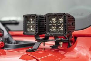 Rough Country - 70822 | Rough Country Quad 2 Inch LED Light Pod Kit For Jeep Gladiator JT / Wrangler 4xe / Wrangler JL | 2018-2023 | Black Series - Image 4