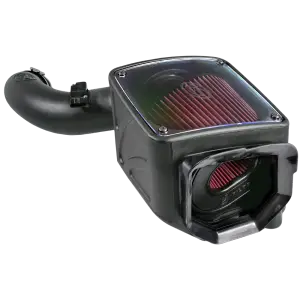 S&B Filters - 75-5102 | S&B Filters Cold Air Intake (2004-2005 Silverado, Sierra V8-6.6L LLY Duramax) Cotton Cleanable Red - Image 4