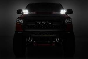 Rough Country - 70835 | Toyota 2-inch LED Lower Windshield Ditch Kit (14-21 Tundra | Blacks Series Spot Pattern) - Image 5