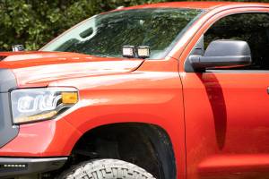 Rough Country - 70838 | Toyota 2-inch LED Lower Windshield Ditch Kit (14-21 Tundra | Blacks Series w/ Amber White DRL) - Image 6