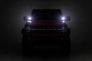 Rough Country - 71078 | Rough Country LED Ditch Light For Ford Bronco | 2021-2023 | 3.5" Round With Amber DRL - Image 5