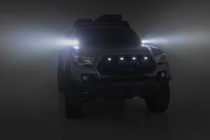 Rough Country - 71085 | Rough Country LED Ditch Light Kit For Toyota Tacoma | 2016-2023 | 3.5 Inch Round With Amber DRL - Image 5