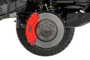 Rough Country - 71119 | Rough Country Caliper Front And Rear Covers For Chevrolet / GMC 2500 HD/3500 HD | 2011-2019 | Red - Image 6