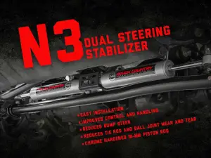 Rough Country - 8749230 | Rough Country N3 Dual Steering Stabilizer For Ford F-250/F-350 Super Duty | 2023-2023 | For Models With 2-8" Lift & Not For Models With 1.75" Tie Rod - Image 5