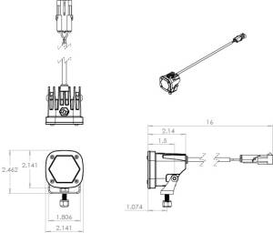 Baja Designs - 380007WT | Baja Designs S1 White Laser Auxiliary Light Pod | Single, Laser Spot Light Pattern, Clear, Universal - Image 2