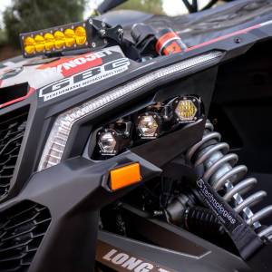 Baja Designs - 447075 | Baja Designs S1 Triple LED/Laser Headlight Kit For Can-Am Maverick X3 | 2017-2021 | Clear - Image 2