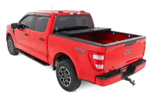 Rough Country - 49221550 | Rough Country Hard Tri-Fold Flip Up Tonneau Bed Cover For Ford F-150 (2021-2023) / F-150 Lightning (2022-2022) | 5'7" Bed - Image 3