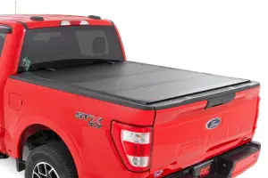 Rough Country - 49221550 | Rough Country Hard Tri-Fold Flip Up Tonneau Bed Cover For Ford F-150 (2021-2023) / F-150 Lightning (2022-2022) | 5'7" Bed - Image 8