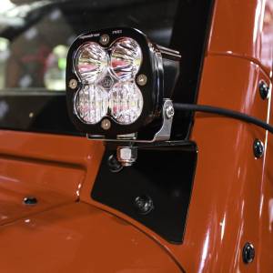 Baja Designs - 447796 | Baja Designs Squadron Sport A-Pillar LED Light Pod Kit For Jeep Wrangler JK | 2007-2018 | Spot Light Pattern, Clear - Image 2