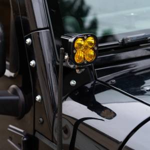 Baja Designs - 497811 | Baja Designs Squadron Pro Black Auxiliary LED Light Pod | Pair, Spot Light Pattern, Amber, Universal - Image 2