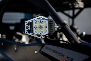 Baja Designs - 790011 | Baja Designs Squadron Nighthawk Mirror LED Light Kit For UTV | Single, Wide Cornering Light Pattern, Clear, 1.75 inch Tube Mount - Image 2