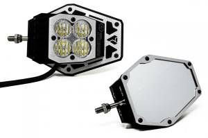 Baja Designs - 790011 | Baja Designs Squadron Nighthawk Mirror LED Light Kit For UTV | Single, Wide Cornering Light Pattern, Clear, 1.75 inch Tube Mount - Image 4