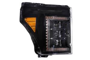 Morimoto - LF505-A-ASM | Morimoto XB LED Headlights With Amber Side Marker, Sequential Turn Signal, Amber DRL For Ford Super Duty | 2011-2016 | Pair - Image 2