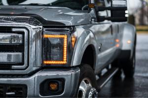 Morimoto - LF505-A-ASM | Morimoto XB LED Headlights With Amber Side Marker, Sequential Turn Signal, Amber DRL For Ford Super Duty | 2011-2016 | Pair - Image 9